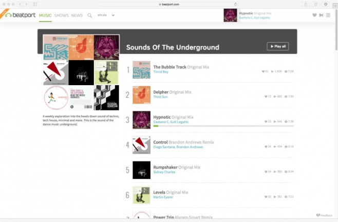 Servicio de streaming de Beatport