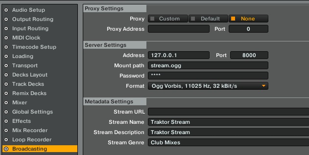 RADR configuración Traktor