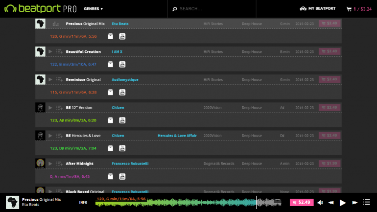 Beat Navigator para Beatport Pro