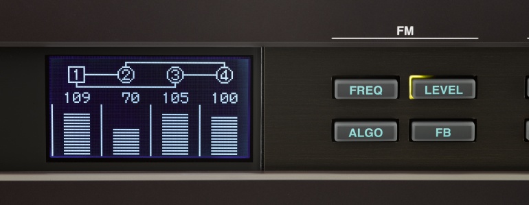Yamaha reface DX: display en detalle