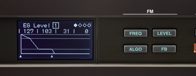 Yamaha reface DX: display en detalle