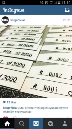 Korg teaser Instagram