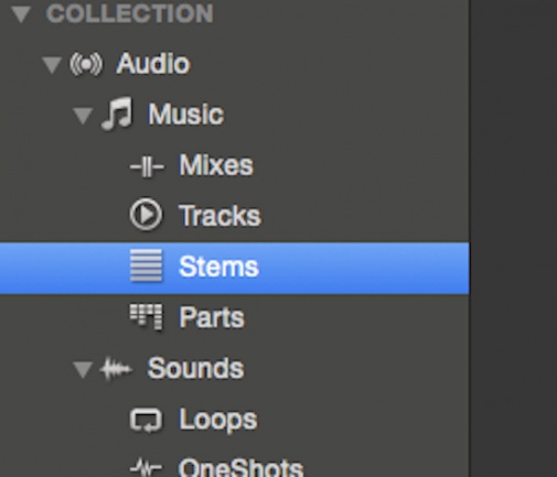 Beatport Pro pestaña de Stems