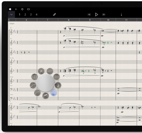 Surface Studio con StaffPad y Surface Dial