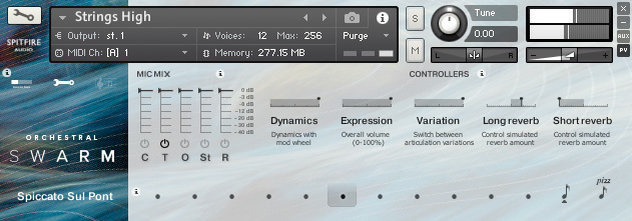 Interfaz de Orchestral Swarm