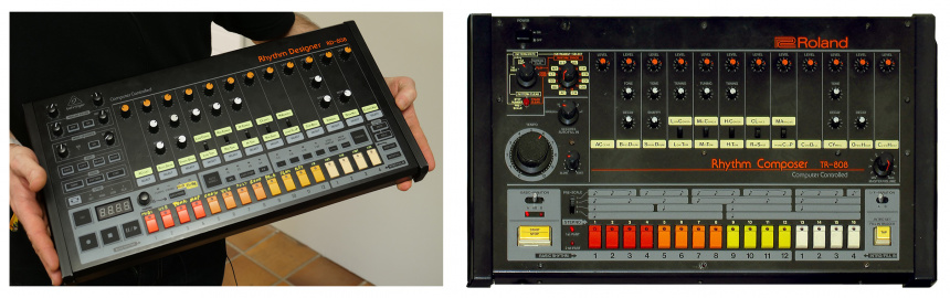 808 de Behringe y TR-808 original