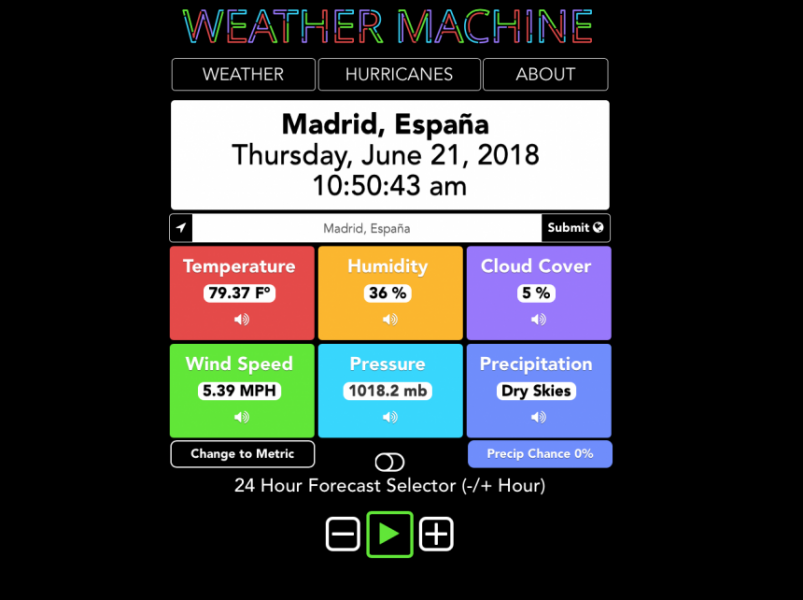Weather Machine Info