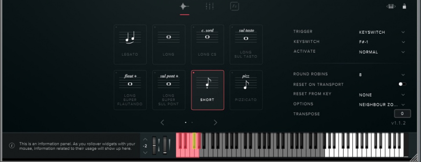 Pestaña de gestión de las articulaciones