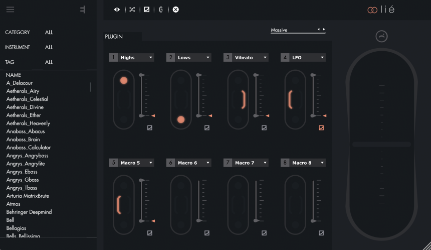 Lié, el soft de configuración de E-Touché
