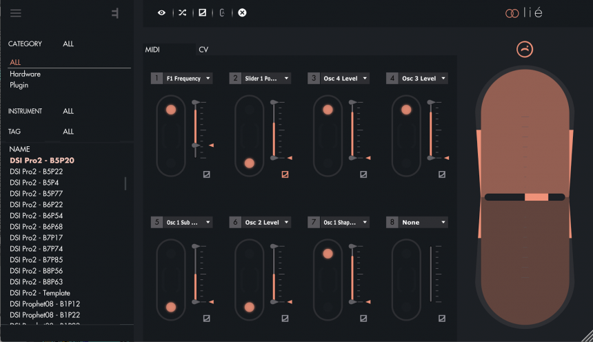 Lié, el soft de configuración de E-Touché