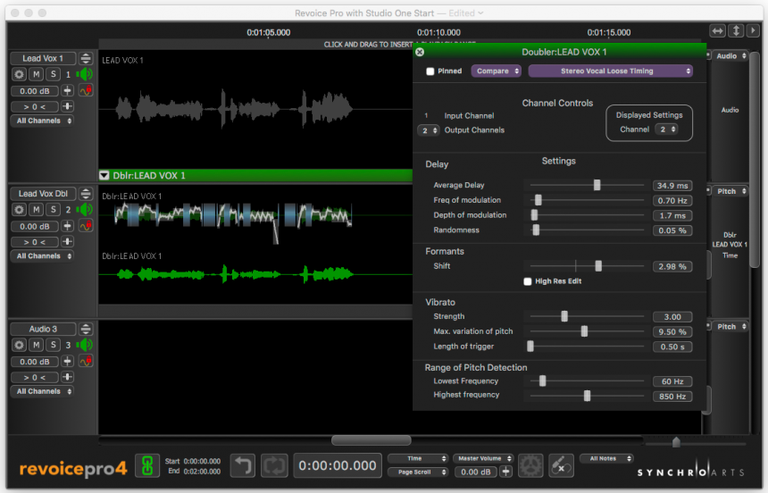Revoice Pro 4, función doubler