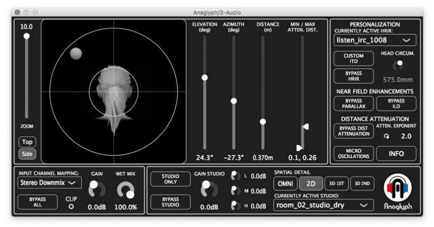 Anaglyph, un plugin gratuito para audio 3D