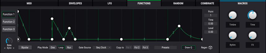 Arturia Pigments, generadores de funciones