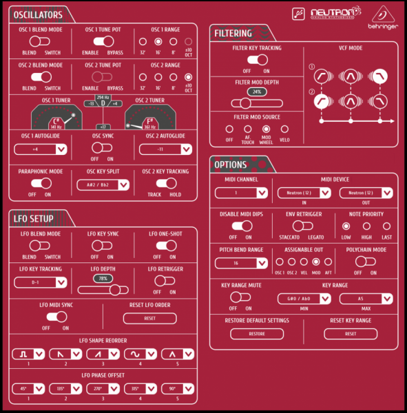 Aplicación para Behringer Neutron con firmware 2.0