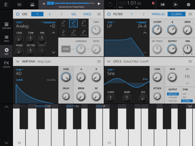 NanoStudio 2 sintetizador