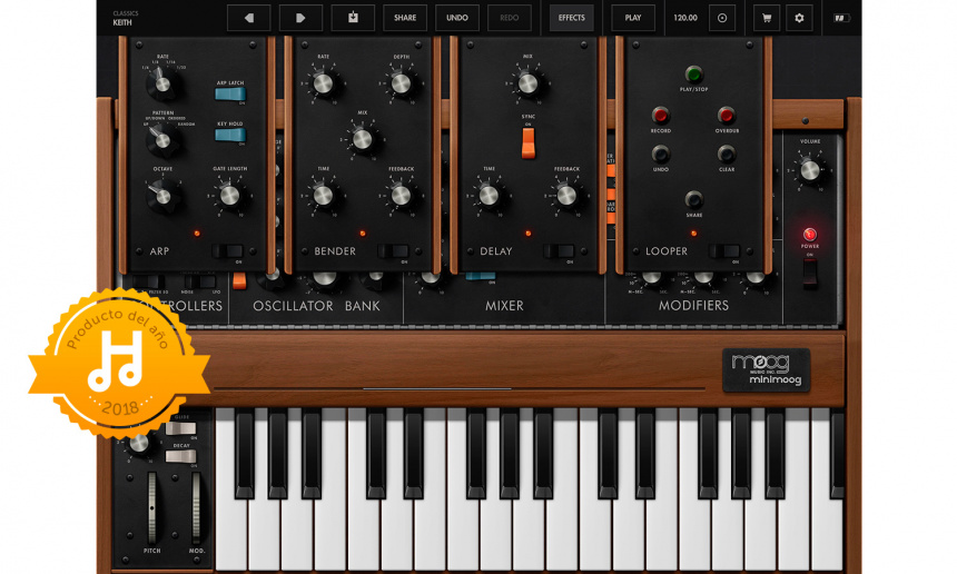 App de Minimoog Model D, Producto del Año 2018