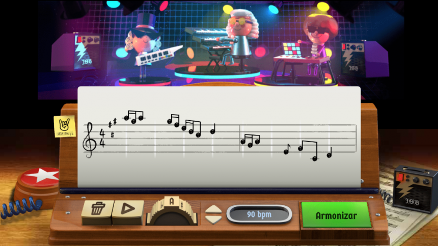 Bach en el doodle de hoy