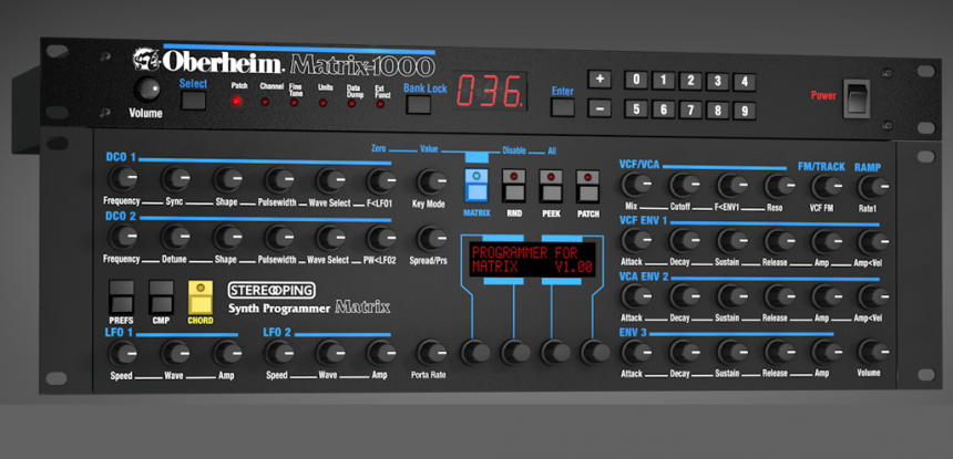 Programador de Stereoping para Oberheim Matrix 1000
