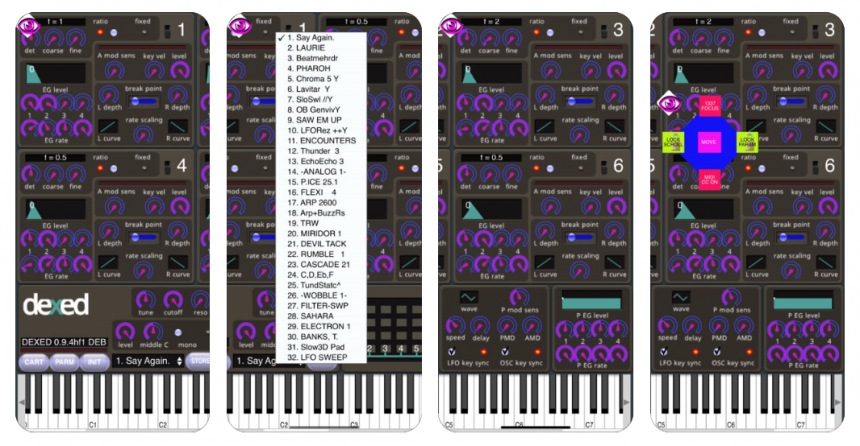 Dexed Synth en iPhone