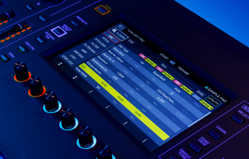 Varios tipos de oscilador en Roland Zen-Core