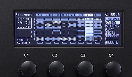 Roland MC-707, matriz de clips