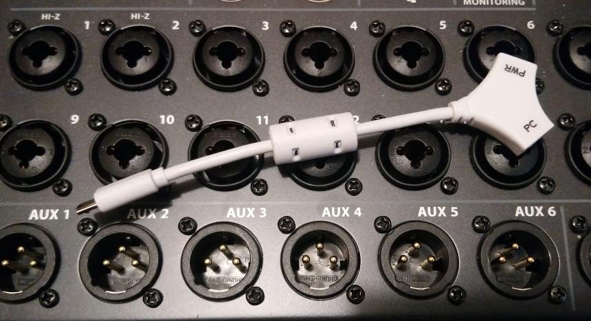 Cable USB con separación datos/alimentación