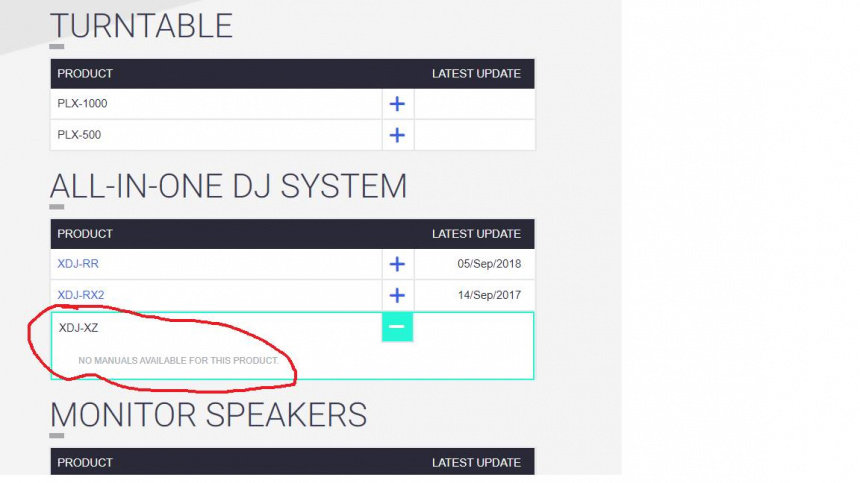 Filtración Pioneer XDJ-RZ