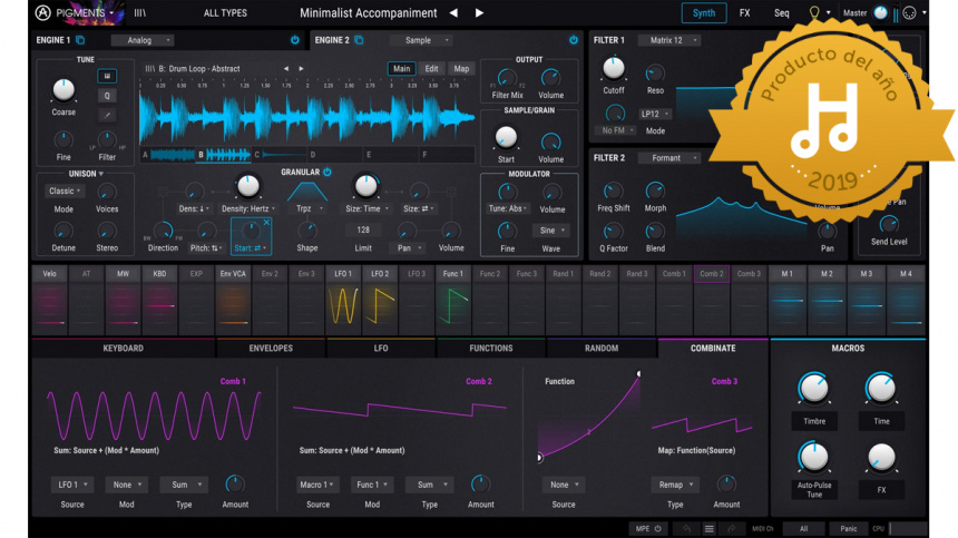 Arturia Pigments 2, Producto del Año 2019 en Hispasonic