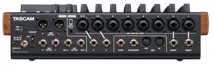 Tascam Model 12 conexiones