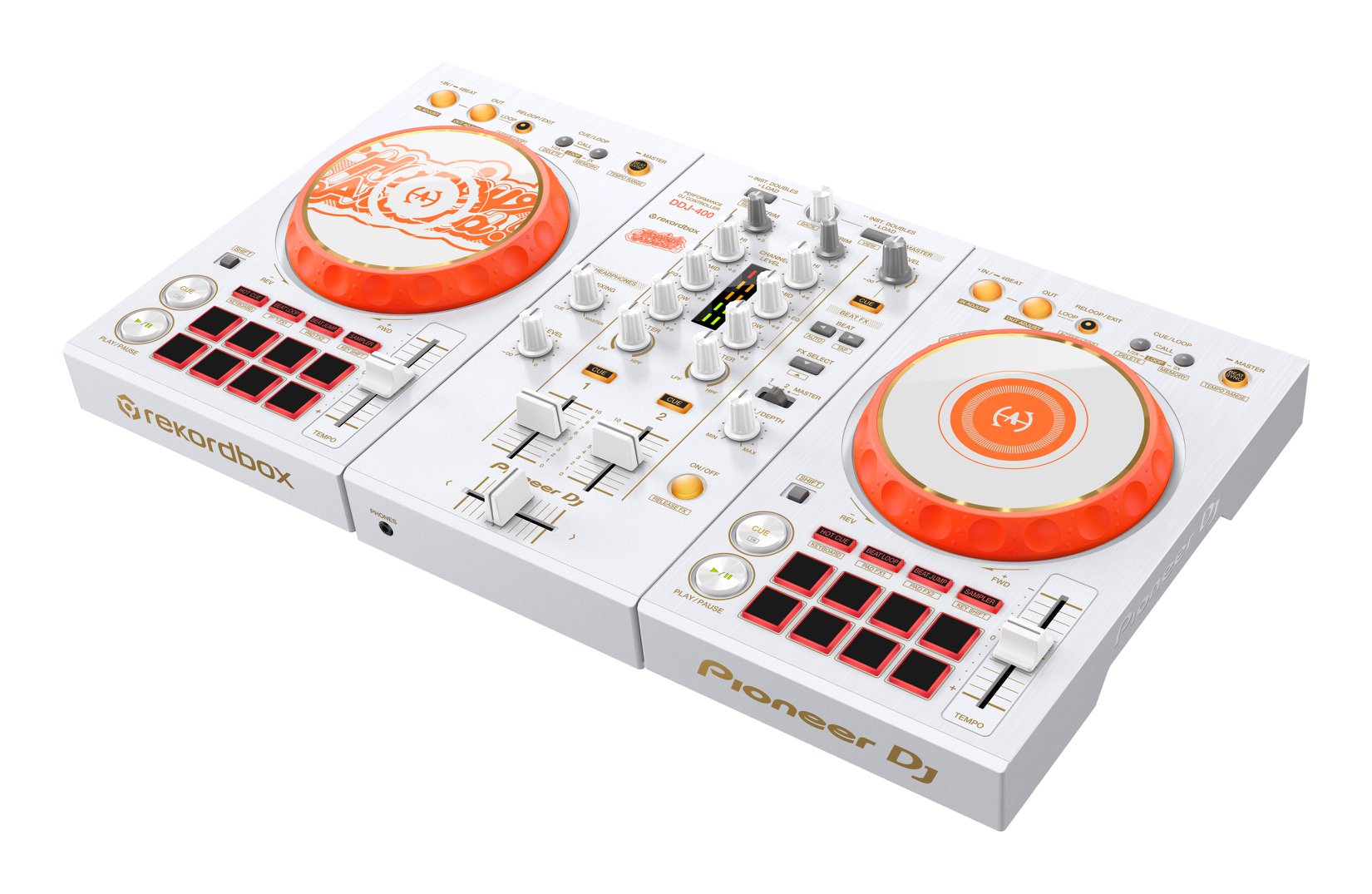 Dj контроллер pioneer 400 купить. Контроллер DDJ 400. DJ-контроллер Pioneer 4000. DDJ flx6 White. Pioneer DJ контроллер 400 разъемы.