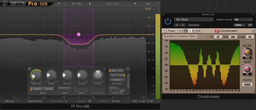 Filtros ajustados a 48dBs/oct