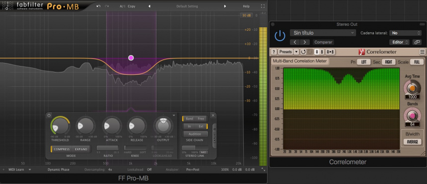 Distorsión de fase en modo Dynamic Phase