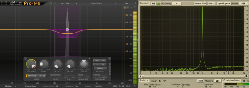 Trabajando en modo fase lineal