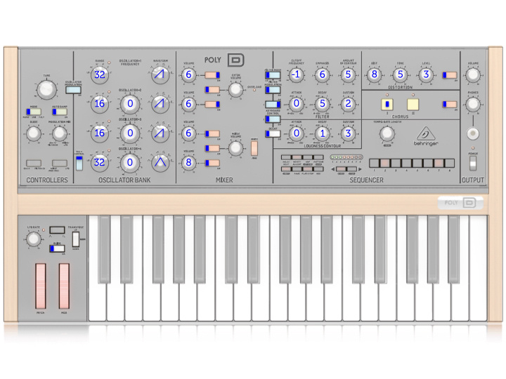 Plantilla del bajo de Catherine of Aragon para Behringer Poly D