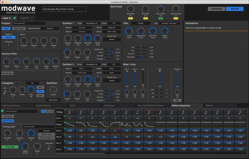 Korg Modwave Editor/Librarian