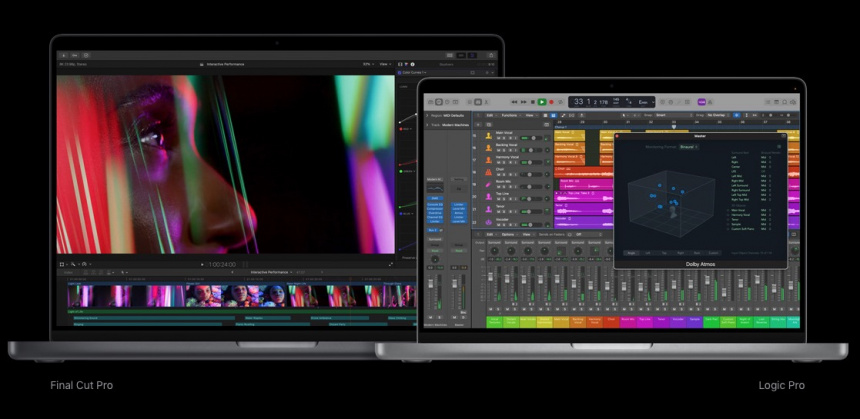 MacBook Pro con Logic Pro y Final Cut Pro