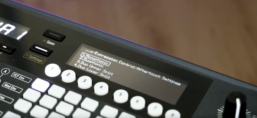 Arturia Polybrute, duophonic aftertouch