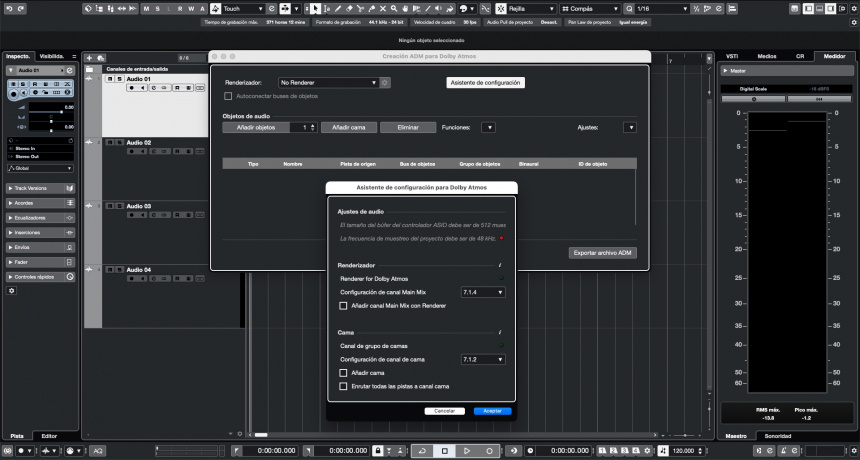 Steinberg Nuendo 12 Dolby Atmos Setup Assistant