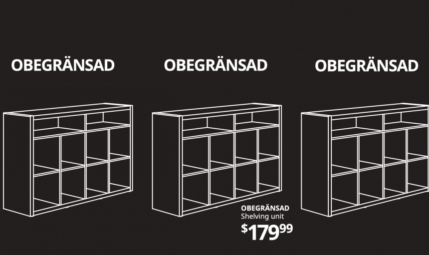 Precio de la estantería Obesangrand de Ikea
