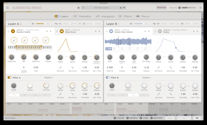 Arturia Augmented Brass, edición avanzada