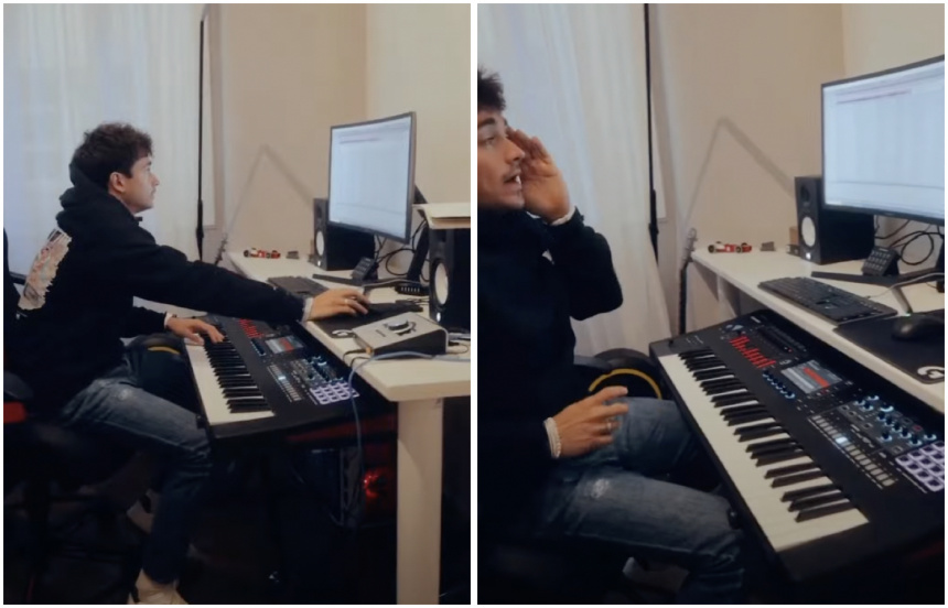 Charles Leclerc home studio Ableton Live Roland Fantom 6