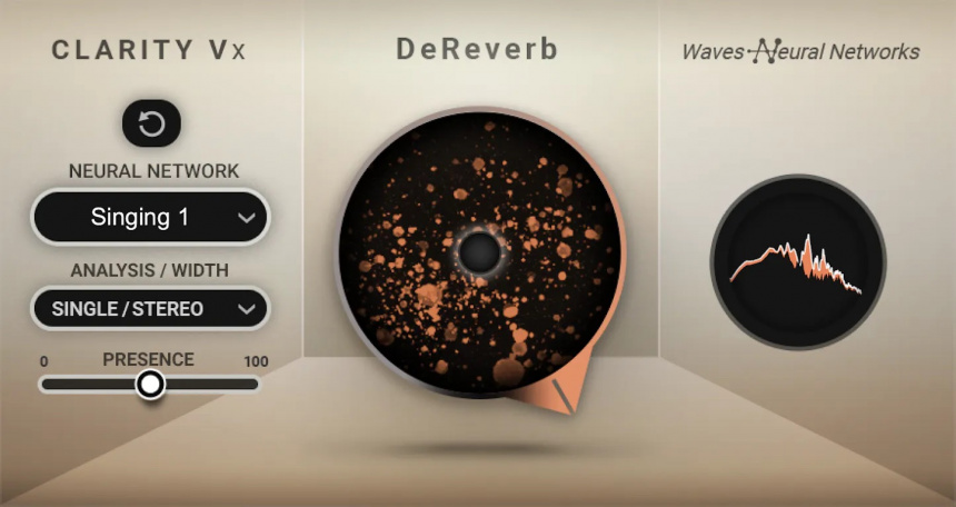 Interfaz de Clarity Vx DeReverb