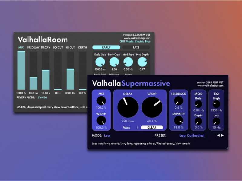 ValhallaDSP ValhallaRoom ValhallaSupermassive