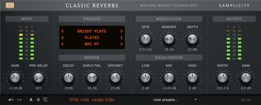 Samplicity Classic Reverbs