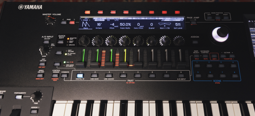 Yamaha Montage M, detalle