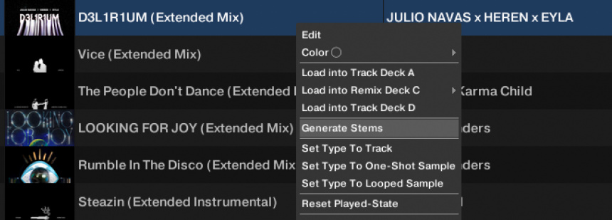 Traktor 4 Generate-Stems