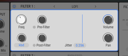 Arturia Pigments 6, lo-fi filter