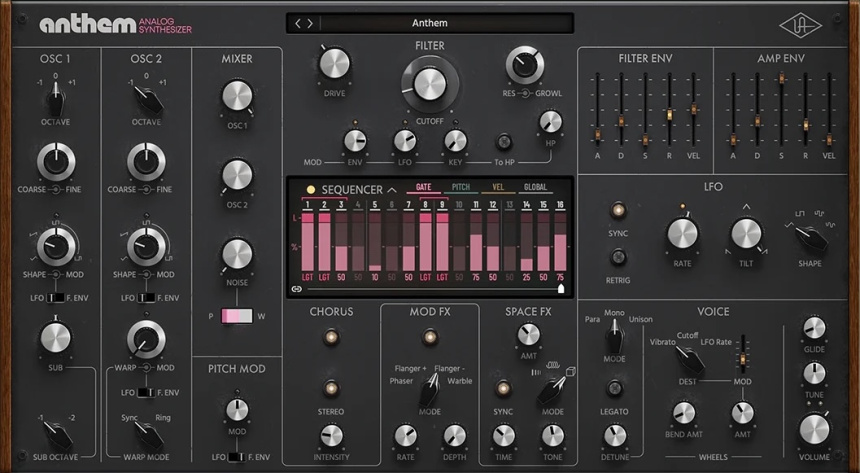 Universal Audio Anthem Analog Synthesizer