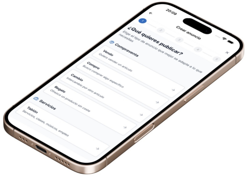 Mercasonic app - Publicación de anuncio