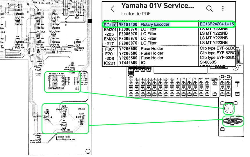 Localizando el modelo en el manual de servicio